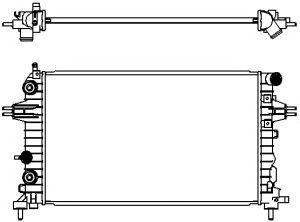 SAKURA AUTOMOTIVE 33511008 -  Радиатор, охлаждение двигателя